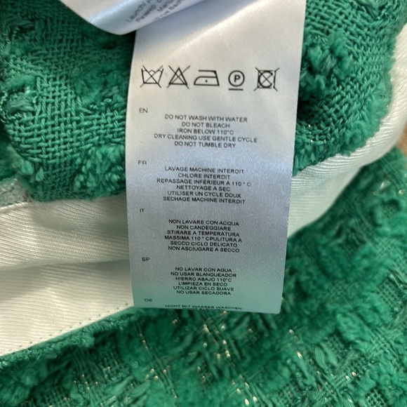 IRO Ezro Tweed Green Jacket Size S - Picture 7 of 10